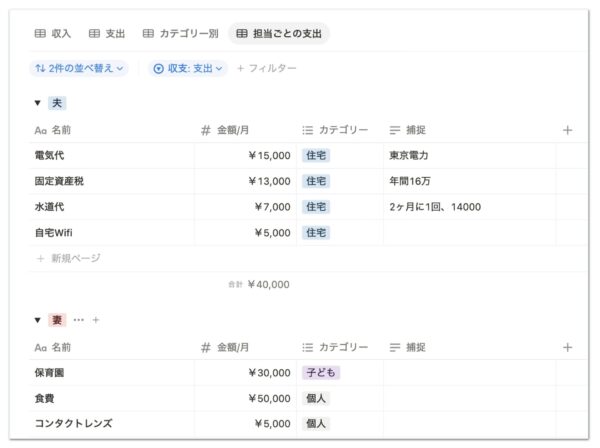 Notion 収支管理テンプレート - 画像 (5)